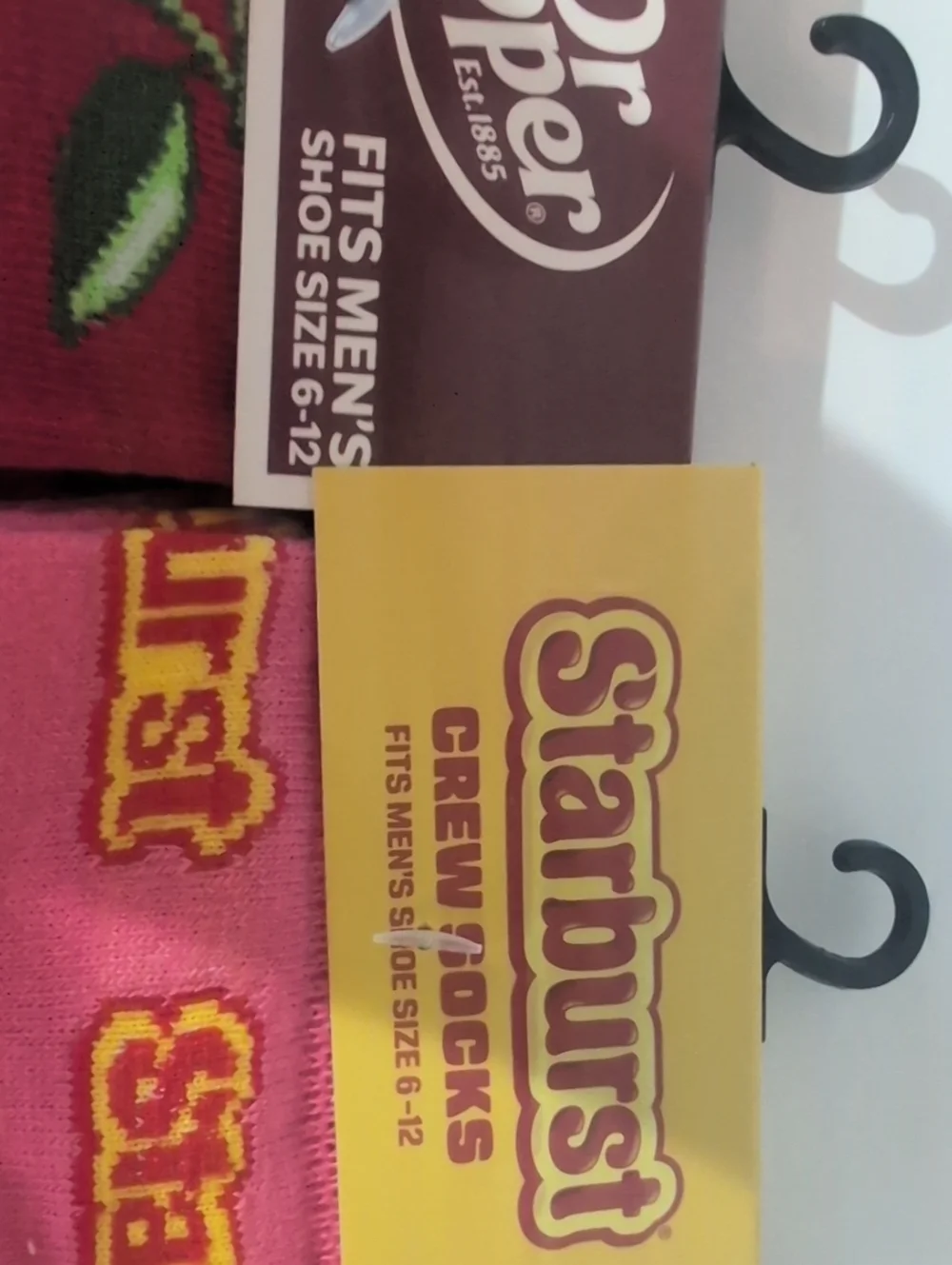 Mens NWT Nostalgia Socks- Dr Pepper/Hubba Bubba/Starbrst Crew Socks